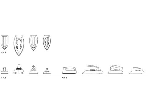  洗衣熨斗cad图库 