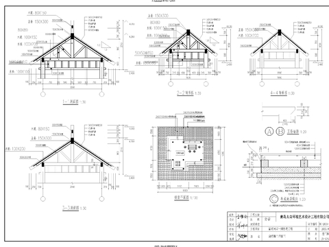 林间木屋做法详图cad施工图 
