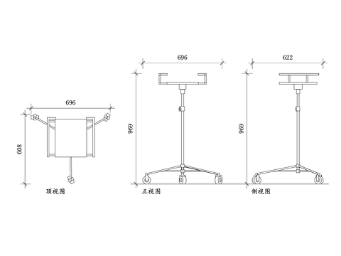  显示器支架cad图库 