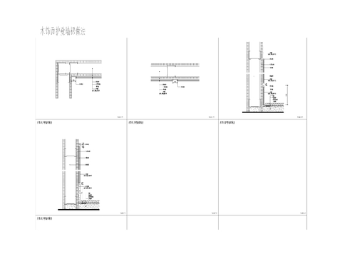  木饰面护壁墙裙节点大样做法cad大样图 