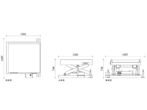  液压升降机cad大样图 