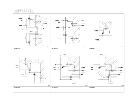 金属装饰板节点cad大样图 