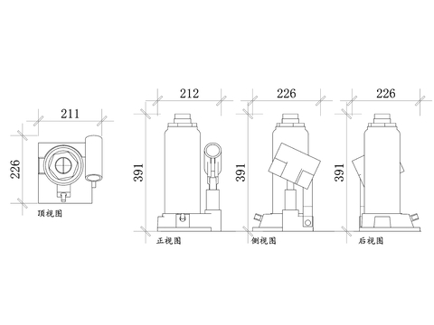  液压千斤顶结构cad图库 