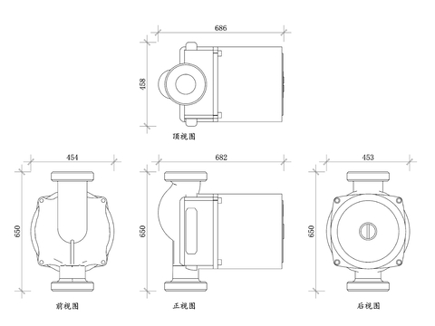  循环泵设计图cad图库 