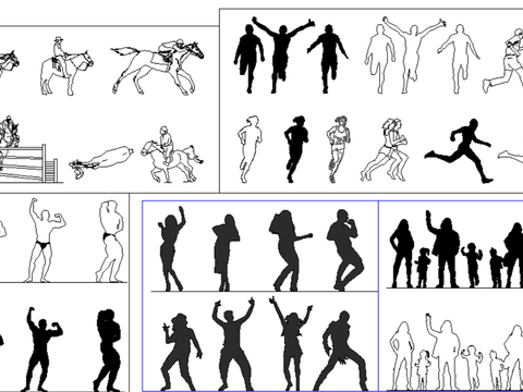  各种人像CAD图库 