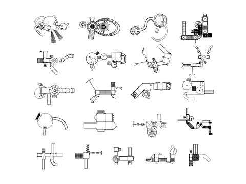  儿童滑梯游乐设施CAD图库 