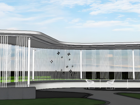  L型弧形廊架详图cad施工图 