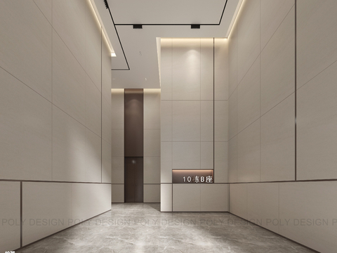  入户大堂电梯厅cad平面图 