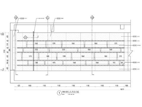  书房书架节点大样图 