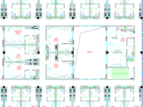  酒店客房cad平面图 
