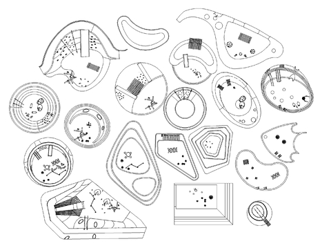  儿童乐园沙坑CAD图库 