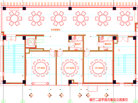  餐饮 餐食区CAD平面图 