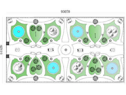  植物园总体cad平面图 
