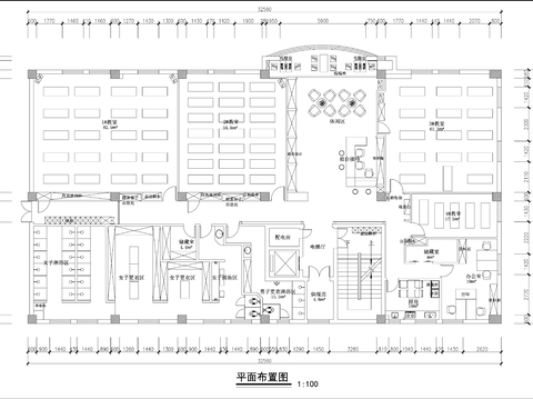  瑜伽会所cad平面图 