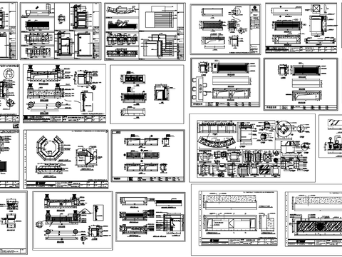  服务台 接待台CAD图库 