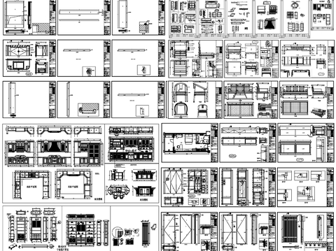 橱柜 博古柜CAD图库 