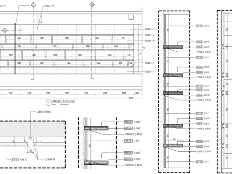 书房书架cad大样图 