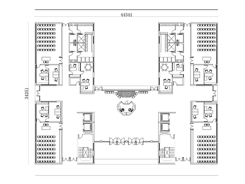  开放式接待区设计cad大样图 