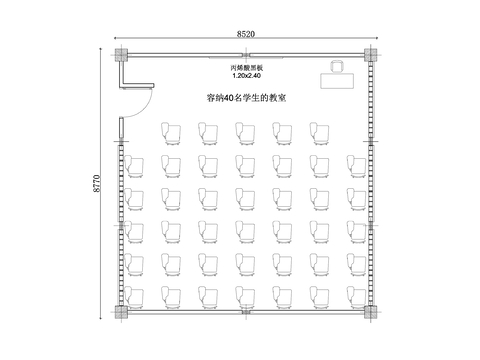  教室阶梯排列 教室中央讲台cad大样图 