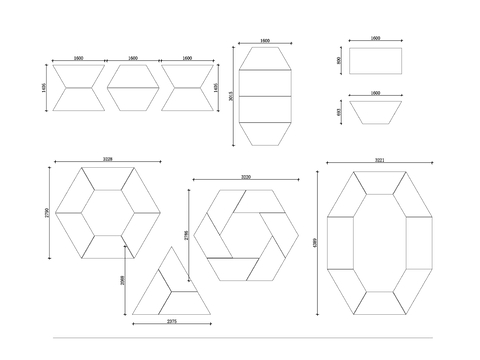  单人办公桌CAD平面图 