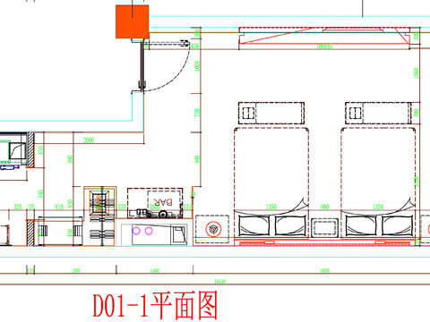 酒店客房 酒店房间 客房平面图 房间平面布局 客房平面布置cad施工图 