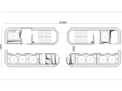  电梯入口布局cad图库 
