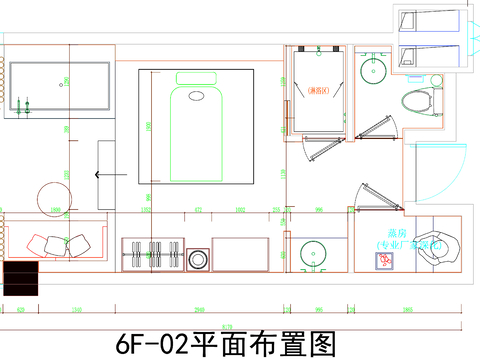 酒店客房 酒店房间 客房平面图 房间平面布局 客房平面布置cad施工图 