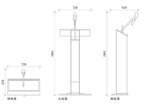  会议厅讲台设计图 讲台布局图 讲台尺寸图 讲台视角图 讲台配cad大样图 