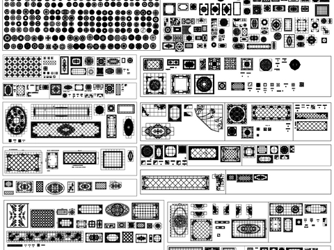  地面拼花 水刀素材 拼花素材 拼花 石材拼花cad图库 