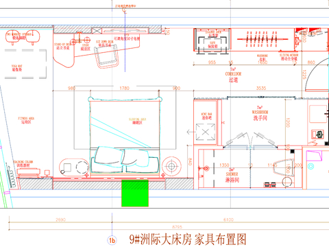  酒店客房 酒店房间 客房平面图 房间平面布局 客房平面布置cad施工图 