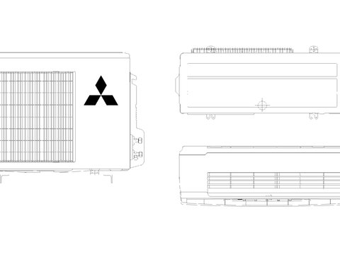 空调外机cad图库 