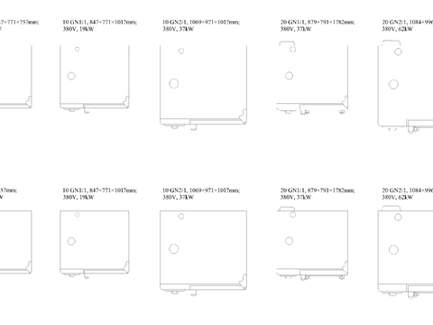  蒸汽对流烤箱cad图库 