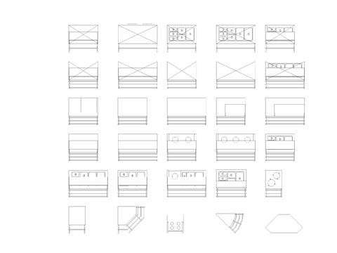  食品配送线cad图库 