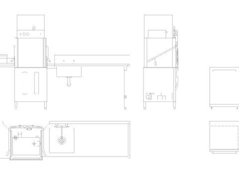  洗碗机cad图库 
