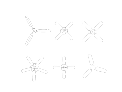  吊扇 风扇cad图库 