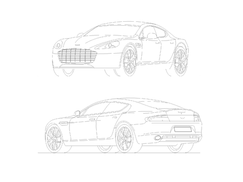  保時(shí)捷Boxster汽車CAD圖塊 