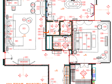  酒店客房cad平面图 
