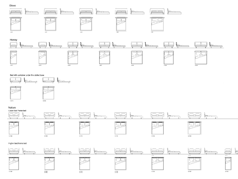  现代双人床cad图库 