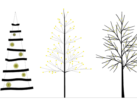  圣诞树 大树木cad图库 