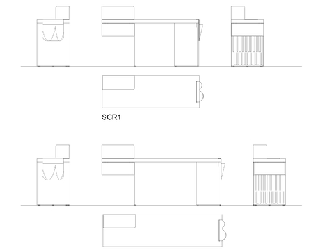  写字台书桌cad图库 