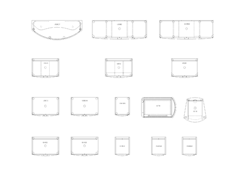  储存柜子cad图库 