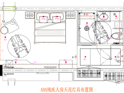  酒店客房 酒店房间 客房平面图 房间平面布局 客房平面布置cad施工图 