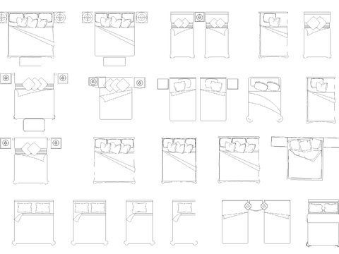  平面沙发和多人沙发cad图库 