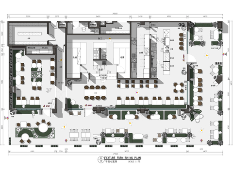  西餐厅cad平面图 
