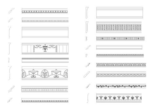  欧式脚线节点大样图 