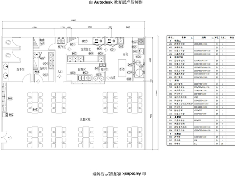  城管食堂CAD平面图 