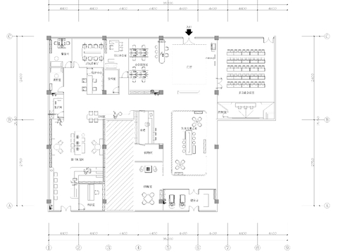  35*25米社区党群服务中心CAD平面图 