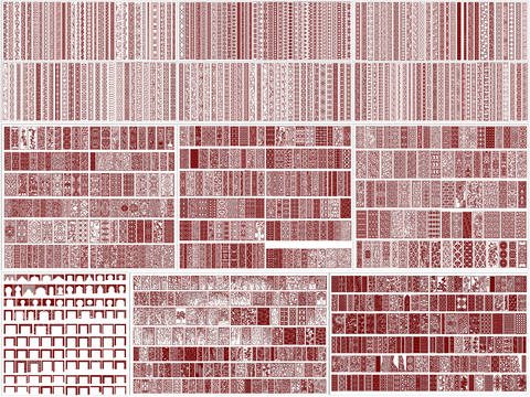  中式雕花 古典雕花CAD图库 