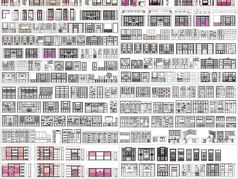  酒柜 衣柜CAD图库 