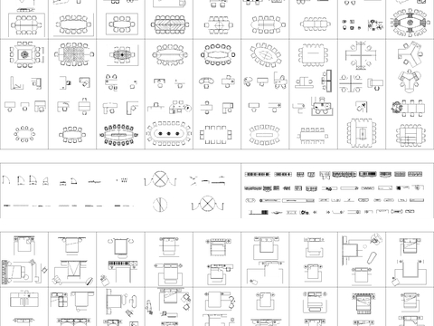  办公桌椅CAD图库 
